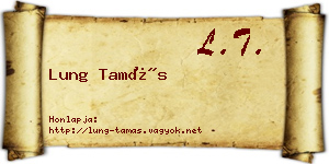 Lung Tamás névjegykártya